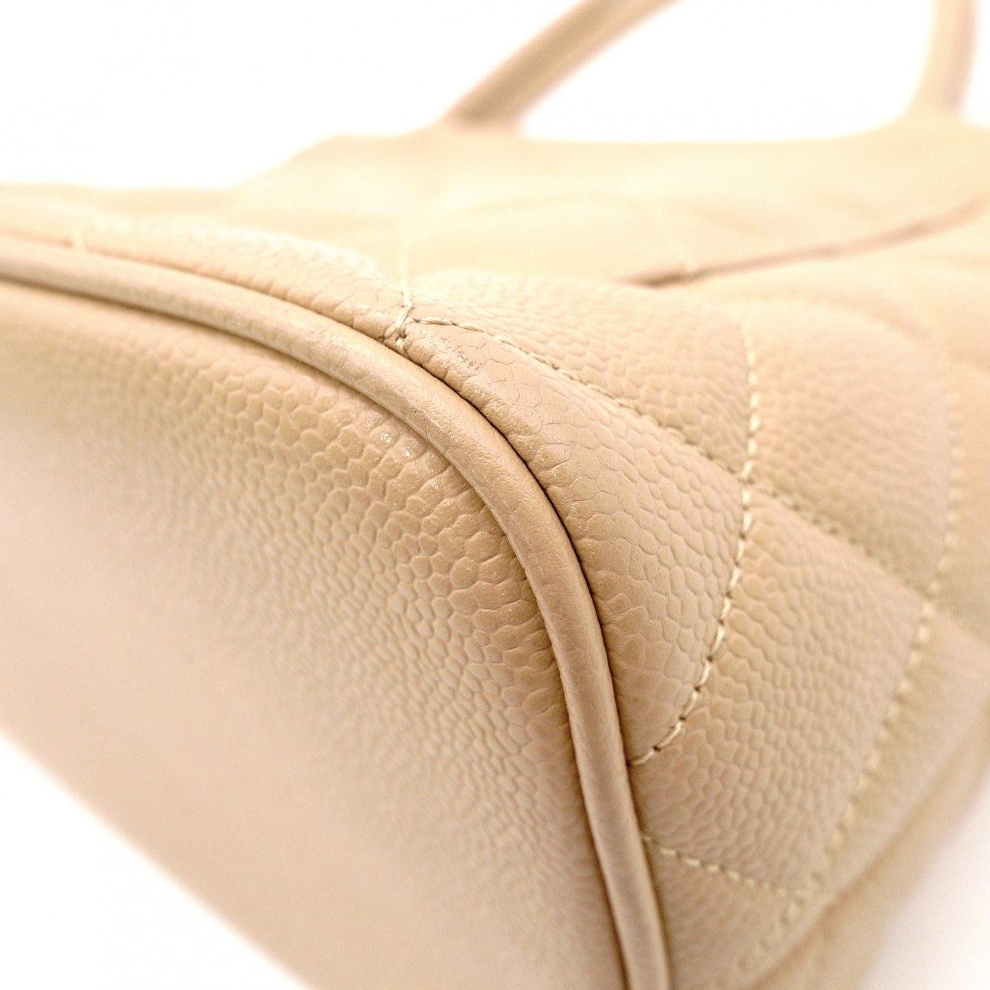 CHANEL Tote, Tote Bag, Leather, Beige, Gold Hardware, Shoulder Strap