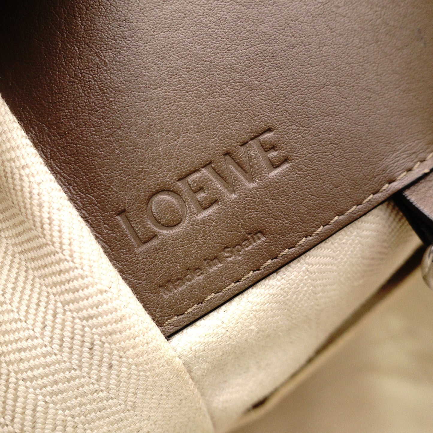 LOEWE Hammock Small Handbag, Leather, Brown, 2-Way Crossbody