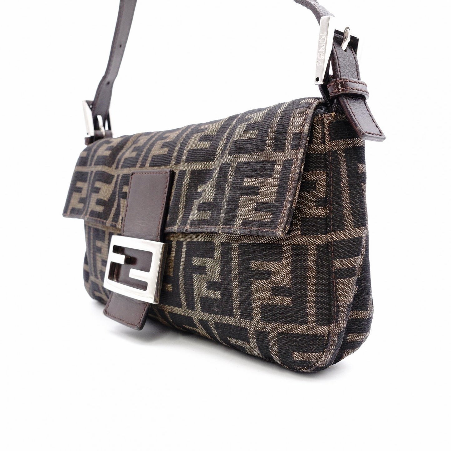 FENDI Mamma Bucket Zucca Shoulder Bag Canvas