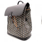 Unused GOYARD Alpane Backpack MM, PVC/Leather, Black, Men's