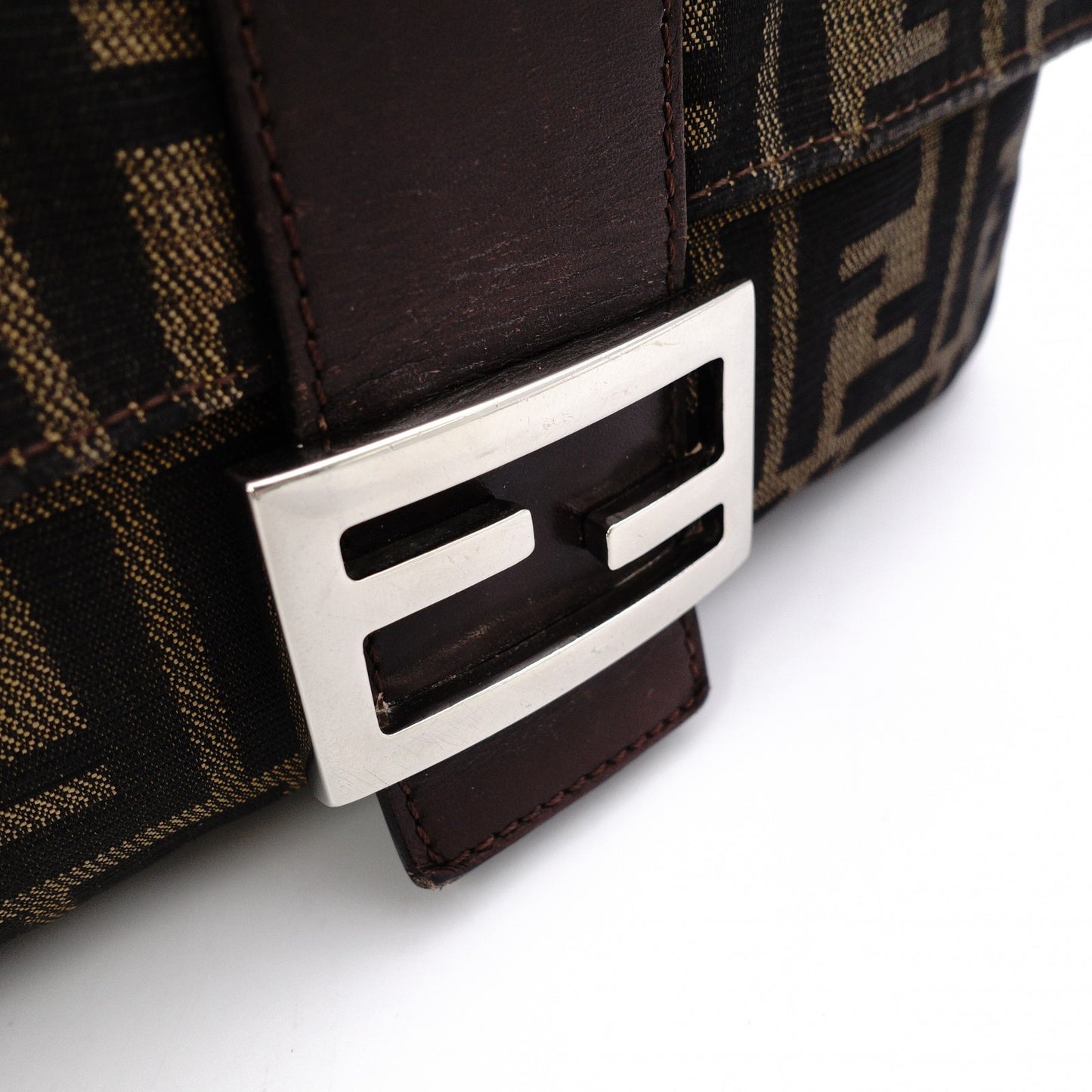 FENDI Mamma Bucket Zucca Shoulder Bag Canvas