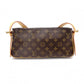LOUIS VUITTON Vivacité MM Monogram Canvas Shoulder Bag, Leather and PVC, Brown