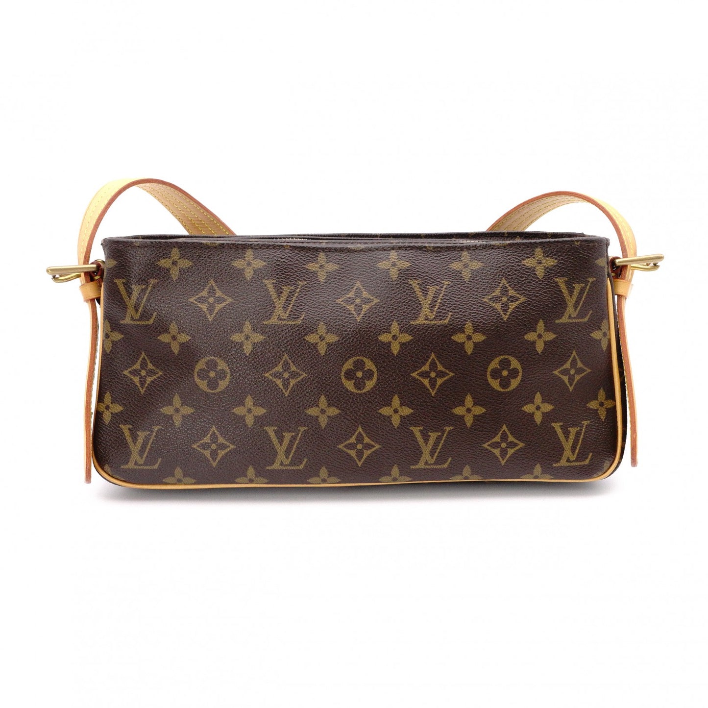 LOUIS VUITTON Vivacité MM Monogram Canvas Shoulder Bag, Leather and PVC, Brown