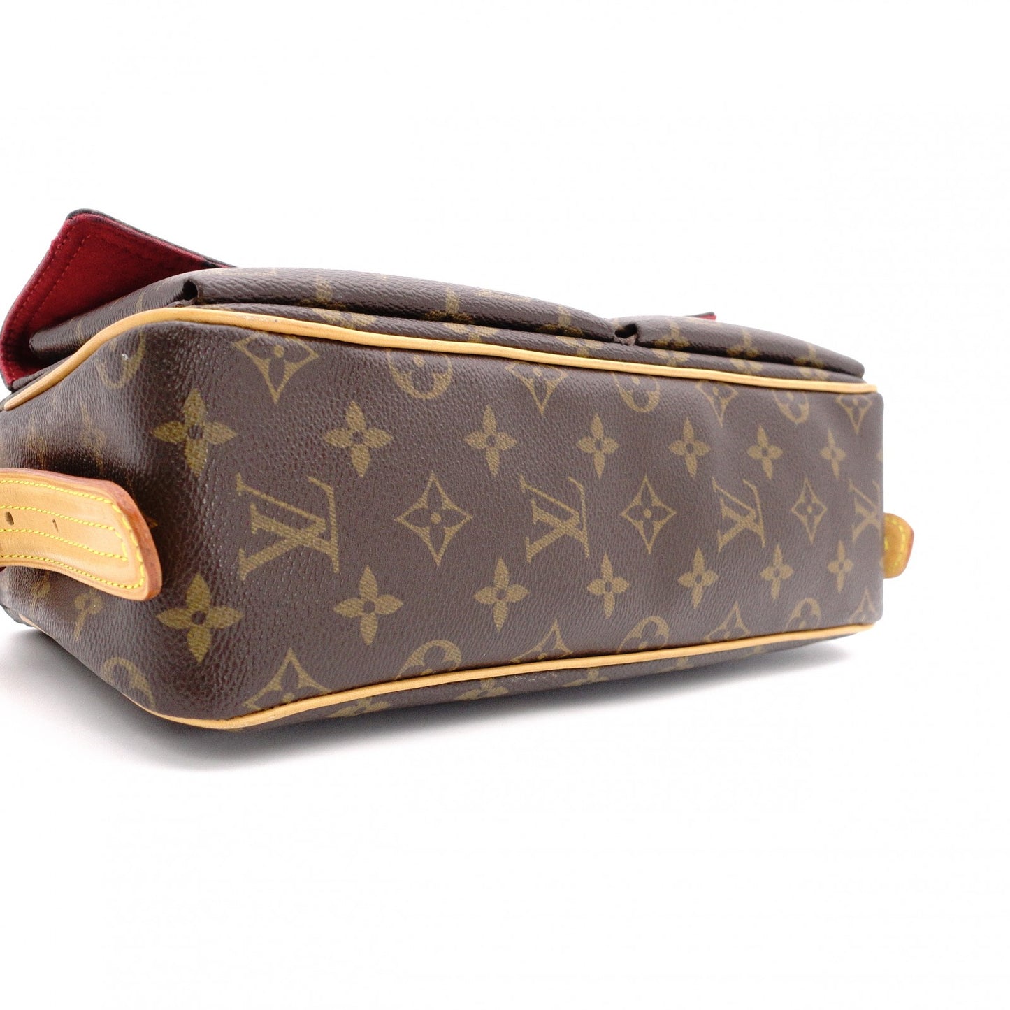 LOUIS VUITTON Vivacité MM Monogram Canvas Shoulder Bag, Leather and PVC, Brown