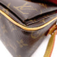 LOUIS VUITTON Vivacité MM Monogram Canvas Shoulder Bag, Leather and PVC, Brown