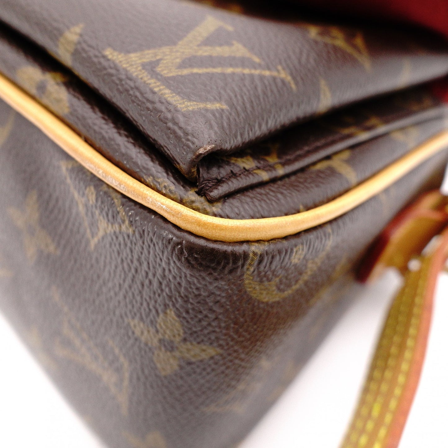 LOUIS VUITTON Vivacité MM Monogram Canvas Shoulder Bag, Leather and PVC, Brown