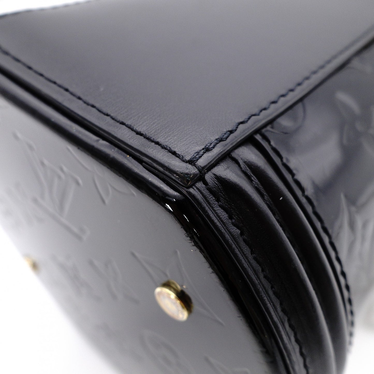 LOUIS VUITTON Cannes Vernis Shoulder Bag Patent Leather Black