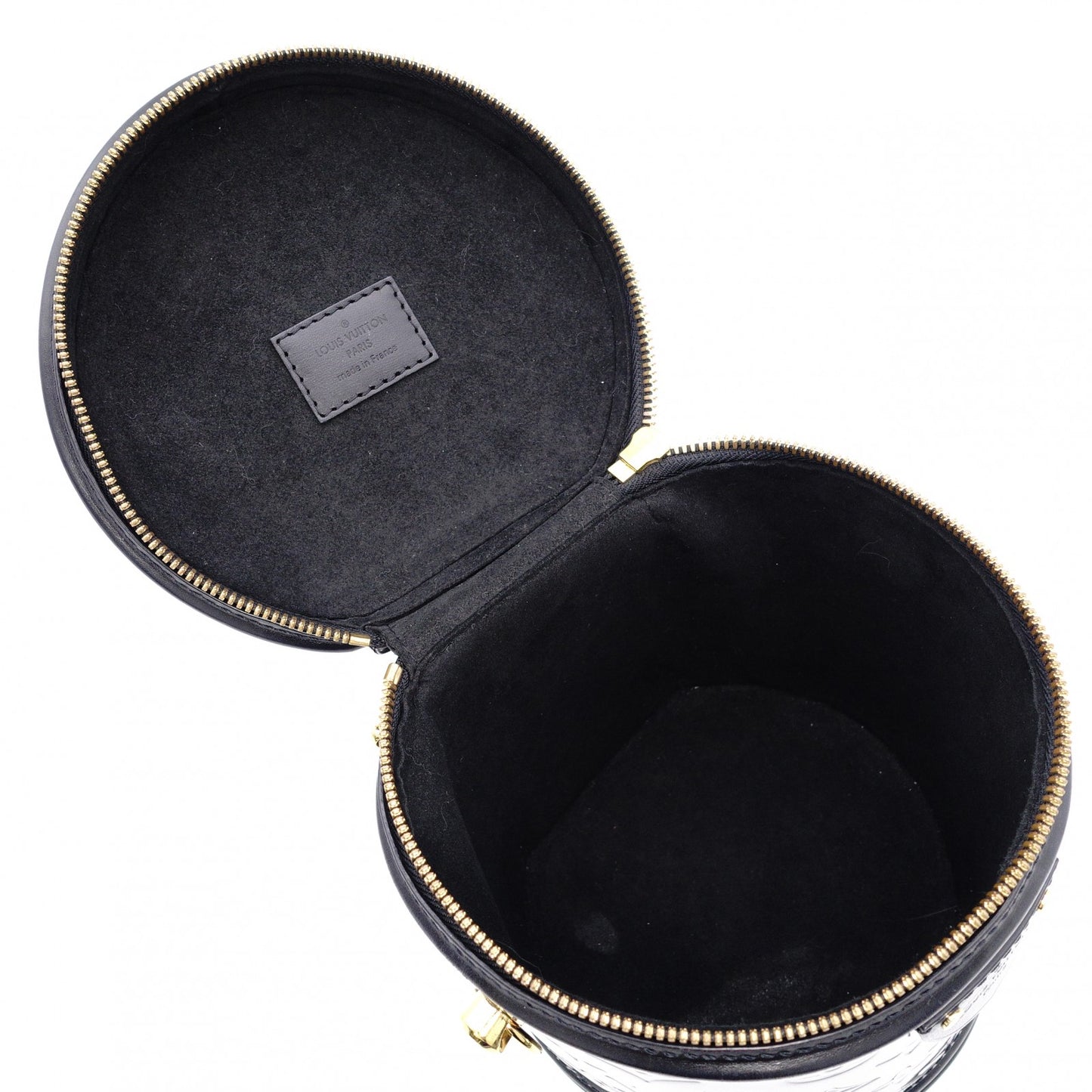 LOUIS VUITTON Cannes Vernis Shoulder Bag Patent Leather Black