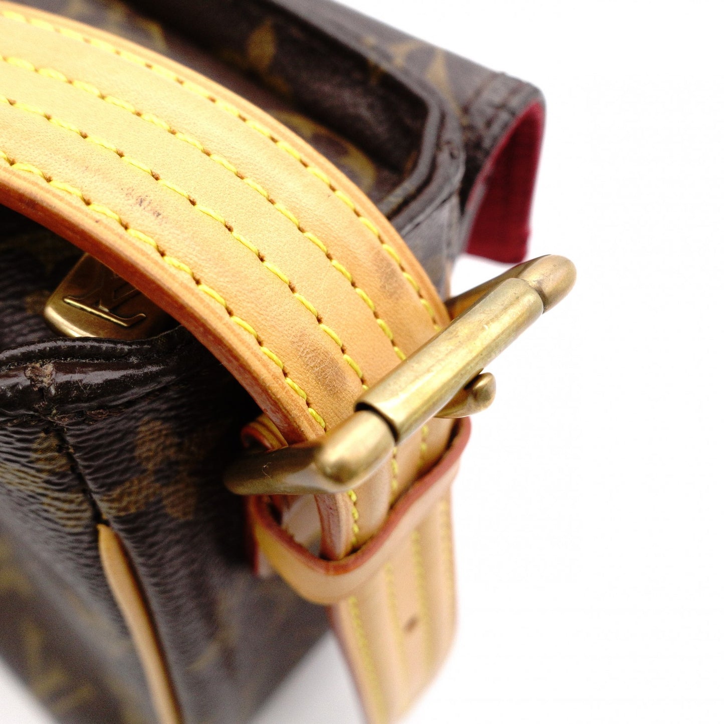 LOUIS VUITTON Vivacité MM Monogram Canvas Shoulder Bag, Leather and PVC, Brown