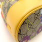 GUCCI GG Supreme Flora Bucket Bag Beige × Yellow PVC Leather 2-Way Crossbody 7-10-670