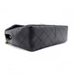 CHANEL Matelassé Shoulder Bag Leather Black Gold Hardware