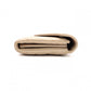 SAINT LAURENT Cassandra Long Wallet, Leather, Beige, Silver Hardware