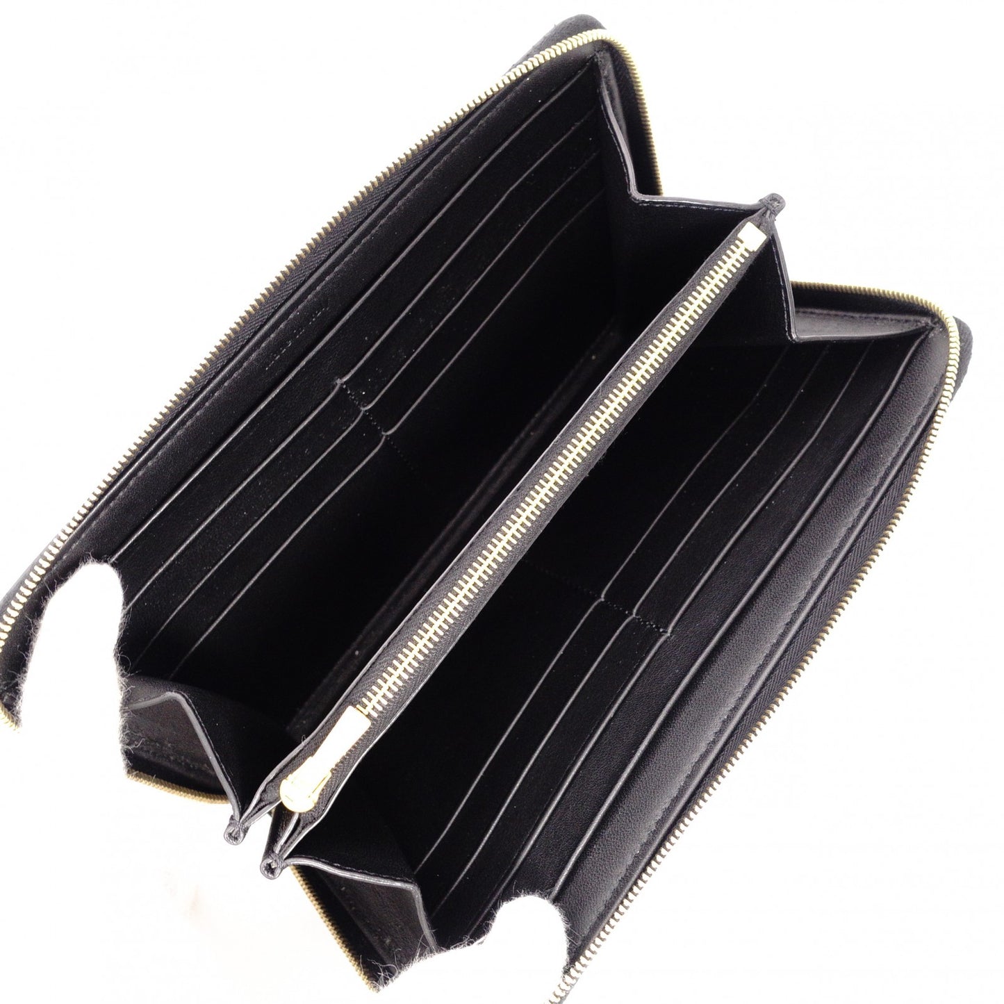 CELINE Alphabet Large Zipped Multifunction Long Wallet, Leather, Black, Gold Hardware