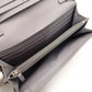 FENDI Lockstud Spike Wallet Chain Shoulder Bag Gray Leather Silver Hardware Wallet 7-9-489