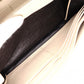 SAINT LAURENT Cassandra Long Wallet, Leather, Beige, Silver Hardware