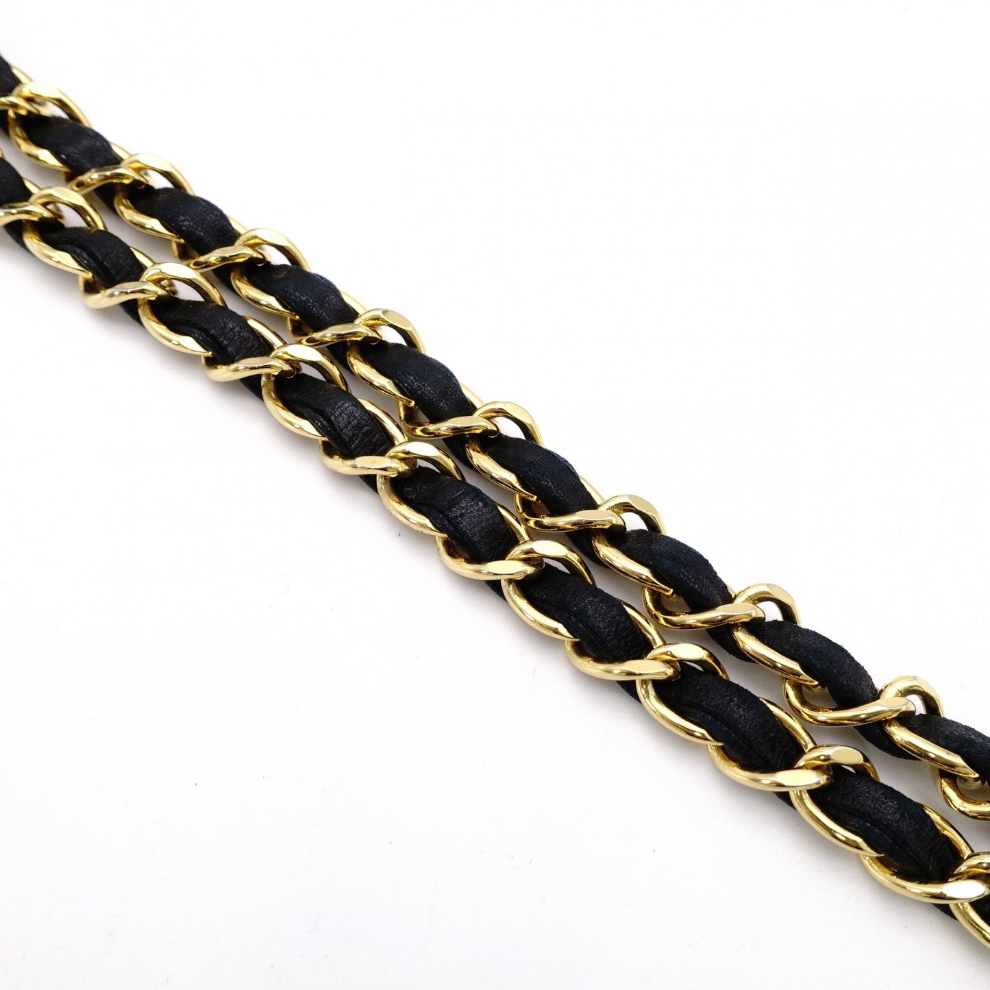 CHANEL Matelassé Shoulder Bag Leather Black Gold Hardware