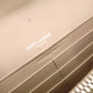 SAINT LAURENT Cassandra Long Wallet, Leather, Beige, Silver Hardware