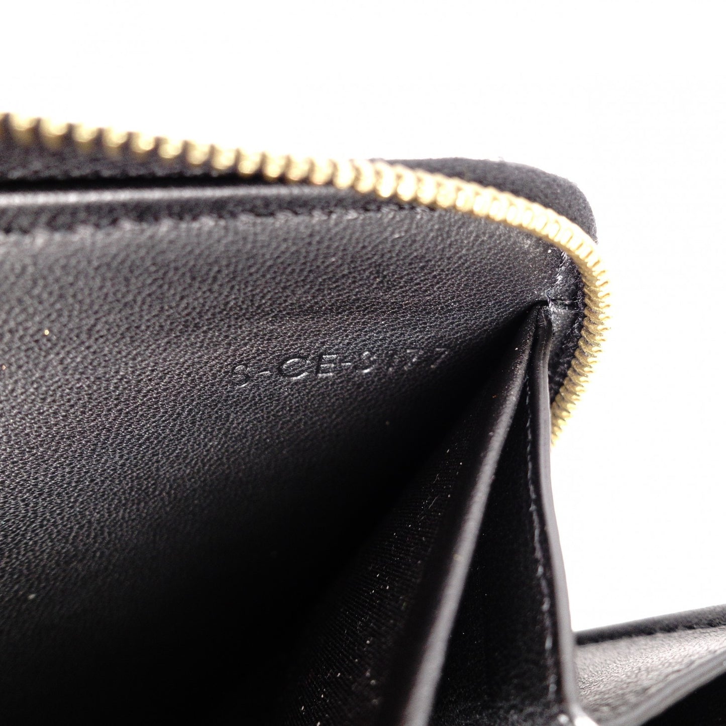 CELINE Alphabet Large Zipped Multifunction Long Wallet, Leather, Black, Gold Hardware