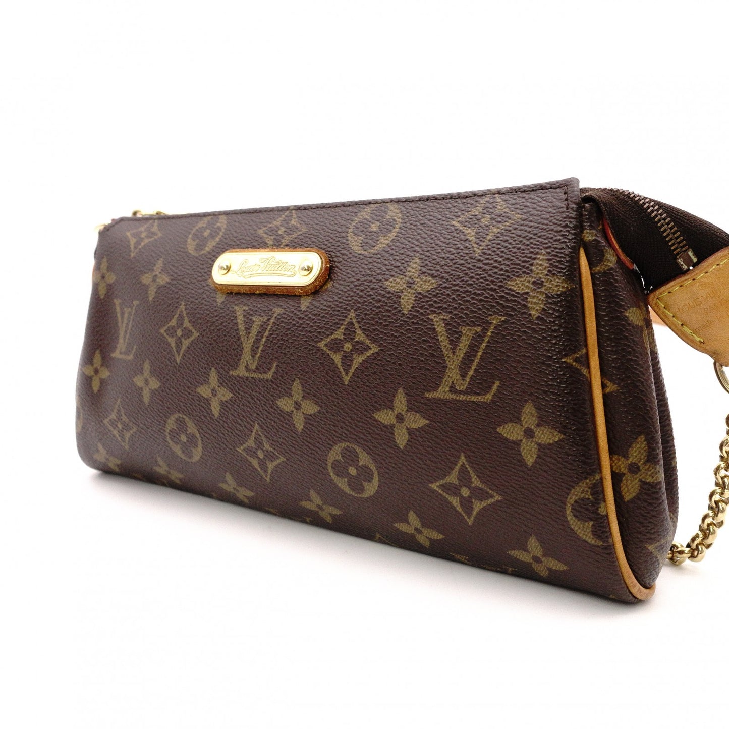 LOUIS VUITTON Eva Monogram Canvas Shoulder Bag, PVC/Leather, Brown, 2-Way