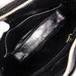 CHANEL Matelassé Fringe Shoulder Bag Black Leather Black Logo