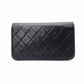 CHANEL Matelassé Shoulder Bag Leather Black Gold Hardware