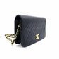 CHANEL Matelassé Shoulder Bag Leather Black Gold Hardware