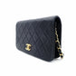 CHANEL Matelassé Shoulder Bag Leather Black Gold Hardware