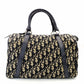 Christian Dior Trotter Mini Boston Beige × Navy Handbag Vintage 7-10-866