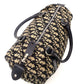Christian Dior Trotter Mini Boston Beige × Navy Handbag Vintage 7-10-866