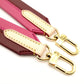 Louis Vuitton Signature Strap Pink × Burgundy Leather Gold Hardware 7-10-1029