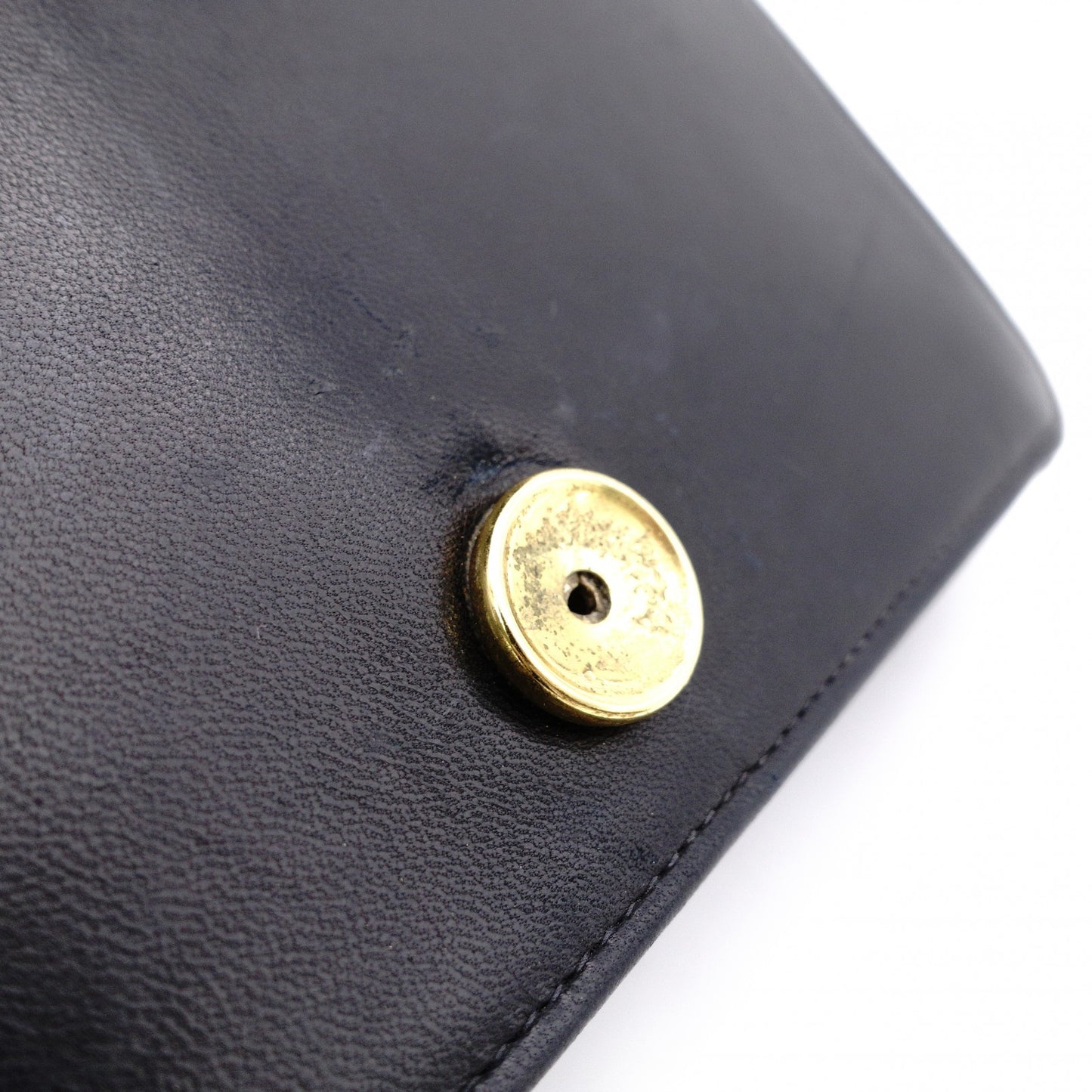 CHANEL Matelassé Shoulder Bag Leather Black Gold Hardware