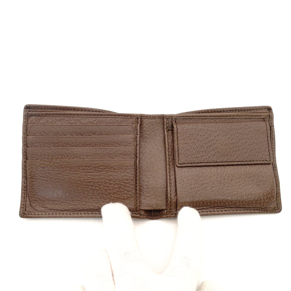 GUCCI Supreme Ophidia Compact Wallet Beige × Brown PVC Leather Mini Wallet Foldable Wallet 7-10-338