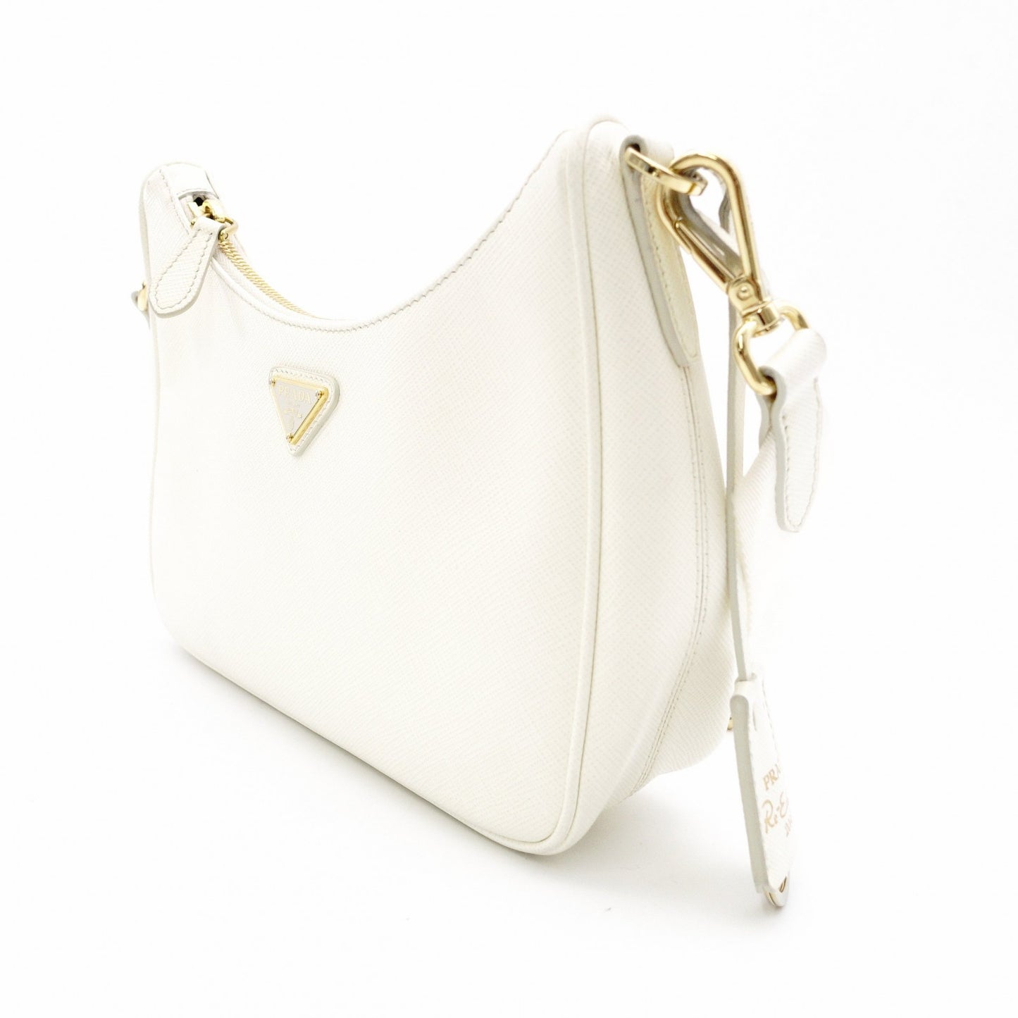 PRADA Re-Edition Shoulder Bag Leather White 2-Way