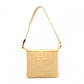 CHANEL Chocolate Bar Shoulder Bag, Leather, Beige, Vintage, Gold Hardware