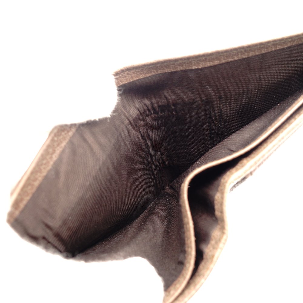 GUCCI Supreme Ophidia Compact Wallet Beige × Brown PVC Leather Mini Wallet Foldable Wallet 7-10-338