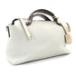 FENDI By the Way Medium Gray × Beige Leather 2-Way Handbag Shoulder 7-10-642