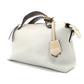 FENDI By the Way Medium Gray × Beige Leather 2-Way Handbag Shoulder 7-10-642