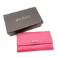 GUCCI Diamante Pink Leather Long Wallet with GG Logo, Box Included, Women's 7-10-919-2