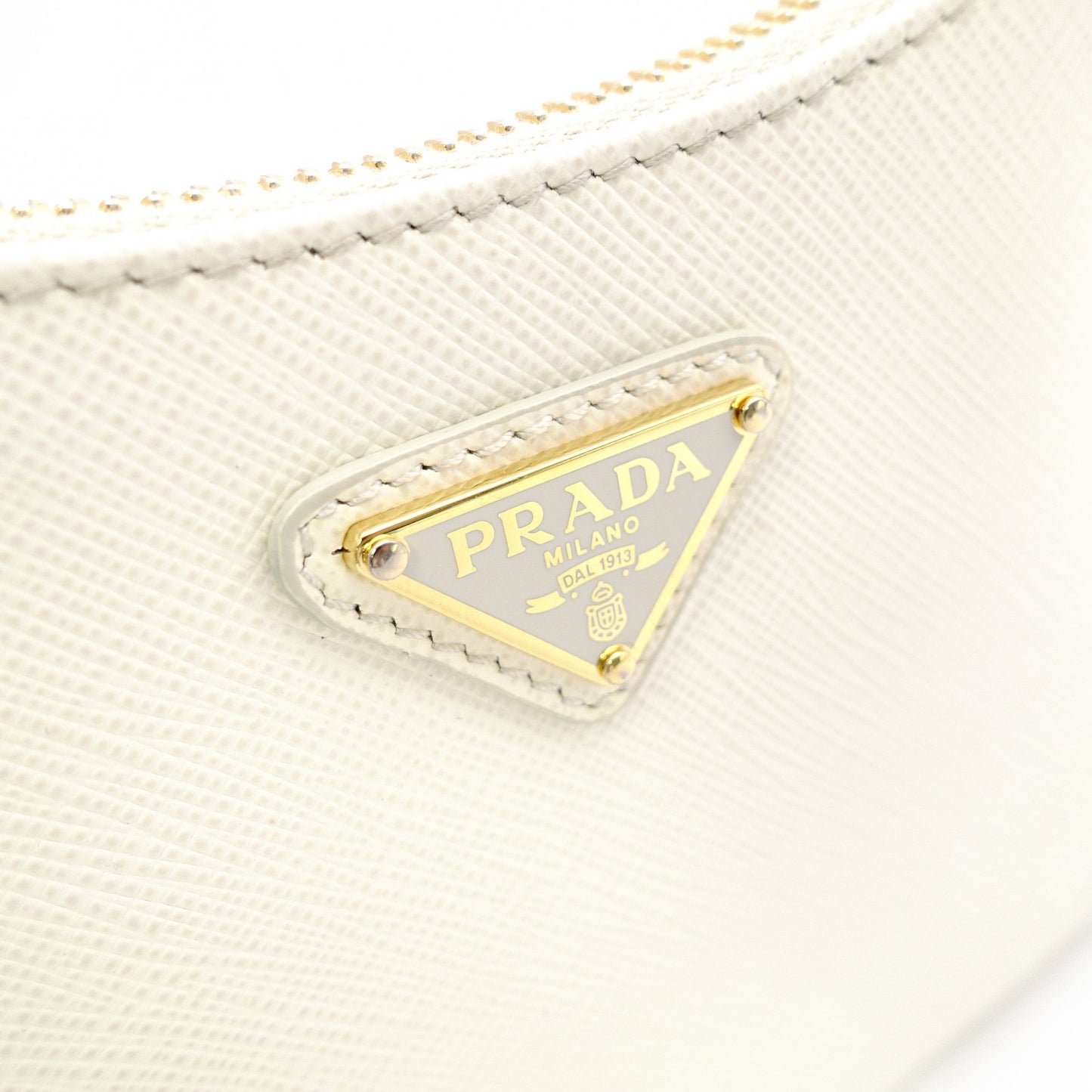 PRADA Re-Edition Shoulder Bag Leather White 2-Way