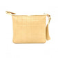 CHANEL Chocolate Bar Shoulder Bag, Leather, Beige, Vintage, Gold Hardware