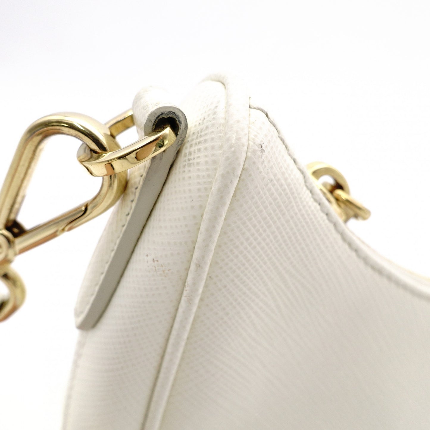 PRADA Re-Edition Shoulder Bag Leather White 2-Way