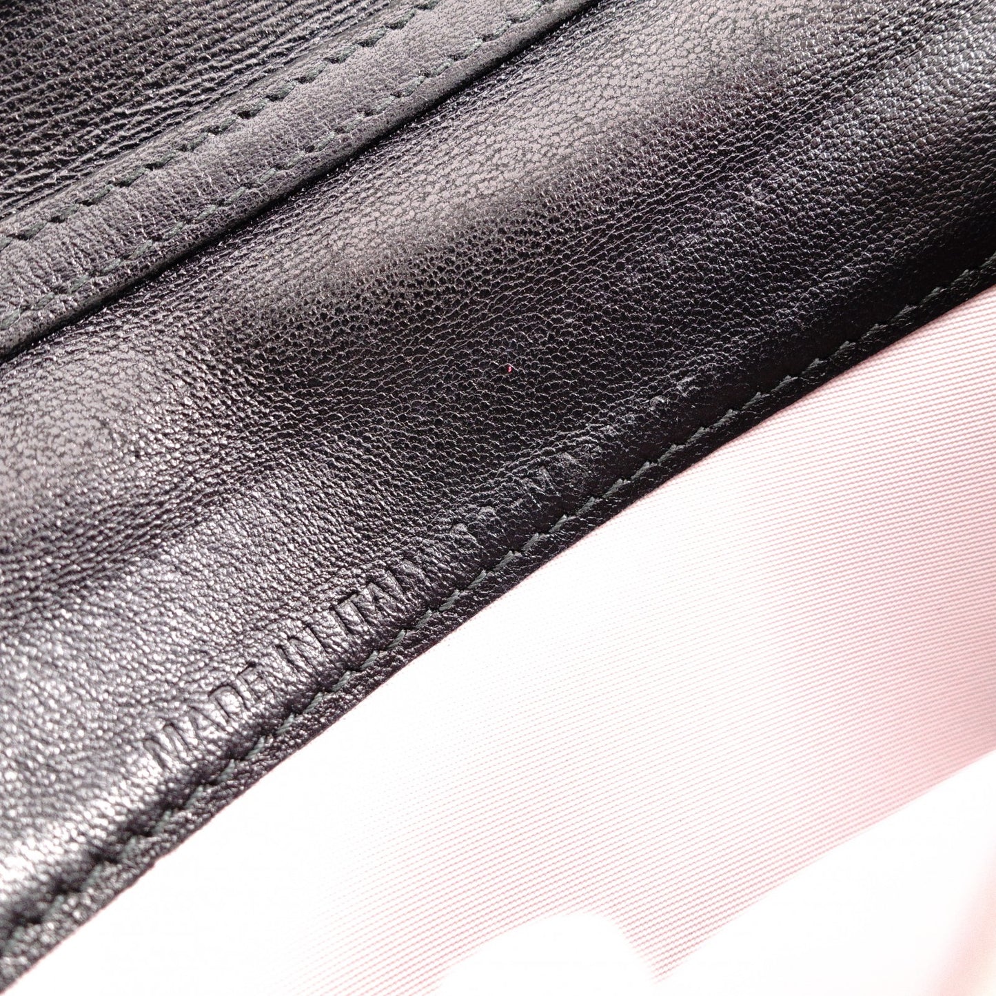 Christian Dior Miss Dior Chain Wallet, Long Wallet, Leather, Black with Gold Hardware