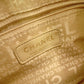 CHANEL Chocolate Bar Shoulder Bag, Leather, Beige, Vintage, Gold Hardware