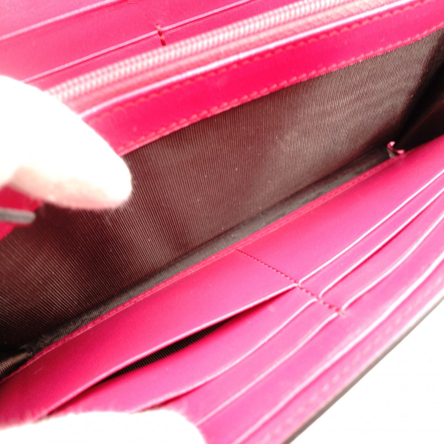 GUCCI Diamante Pink Leather Long Wallet with GG Logo, Box Included, Women's 7-10-919-2