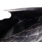 CHANEL Matelassé Fringe Shoulder Bag Black Leather Black Logo