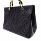 CHANEL Matelassé Shoulder Bag Leather Black Chain Gold Hardware