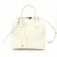 LOUIS VUITTON Damier Facet Speedy Cube PM White Patent Leather White Handbag 2-Way 7-5-685