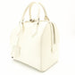 LOUIS VUITTON Damier Facet Speedy Cube PM White Patent Leather White Handbag 2-Way 7-5-685