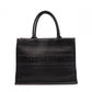 DIOR Book Tote Medium Tote Bag, Leather, Black, CD Logo