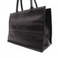 DIOR Book Tote Medium Tote Bag, Leather, Black, CD Logo